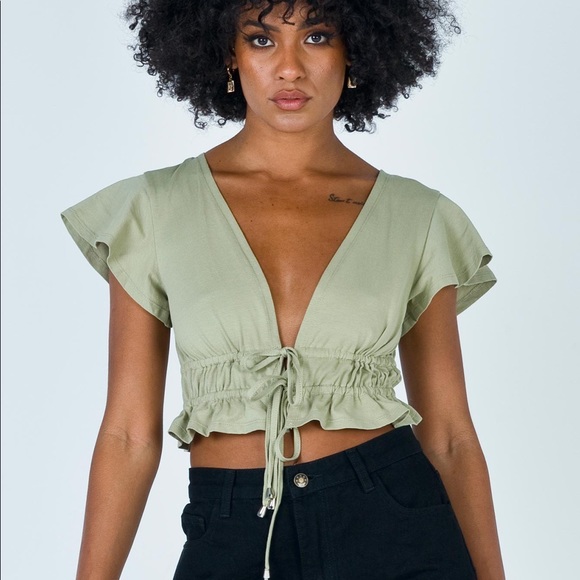 Princess Polly Tops - NWT princess polly jameson reid top khaki